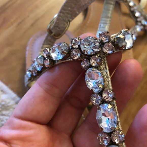LIKE NEW JEWELED SANDALS - Picture 4 of 6